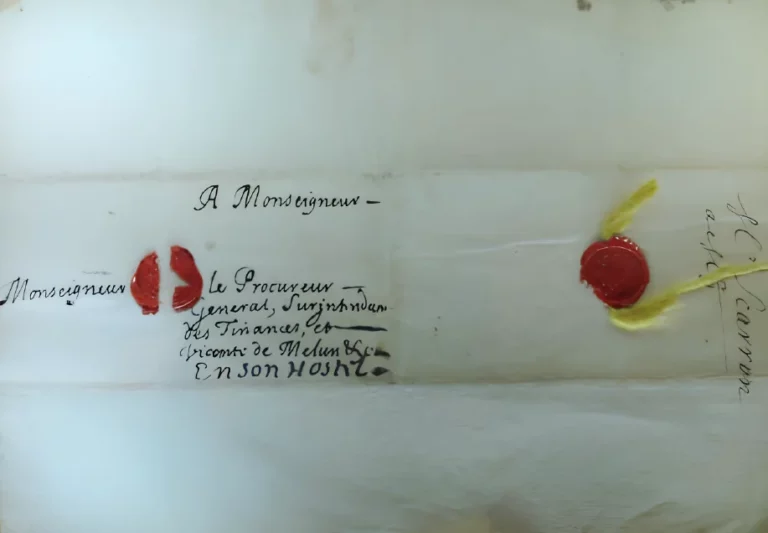 Lettre manuscrite de Paul Scarron à Nicolas Fouquet
