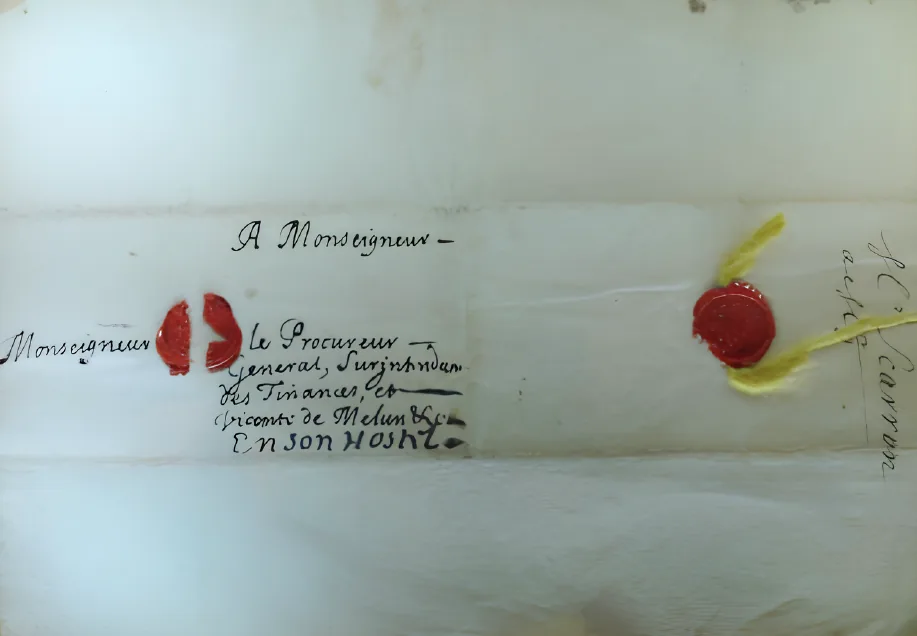 Lettre manuscrite de Paul Scarron à Nicolas Fouquet