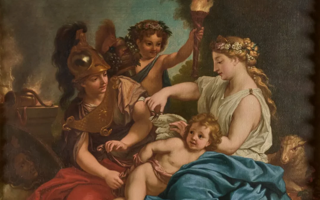Portrait de Marie-Madeleine de Castille coupant les ailes de l’Amour