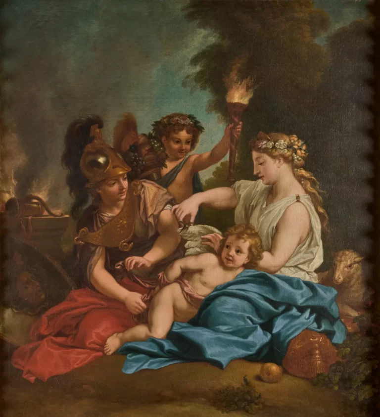 Portrait de Marie-Madeleine de Castille coupant les ailes de l’Amour